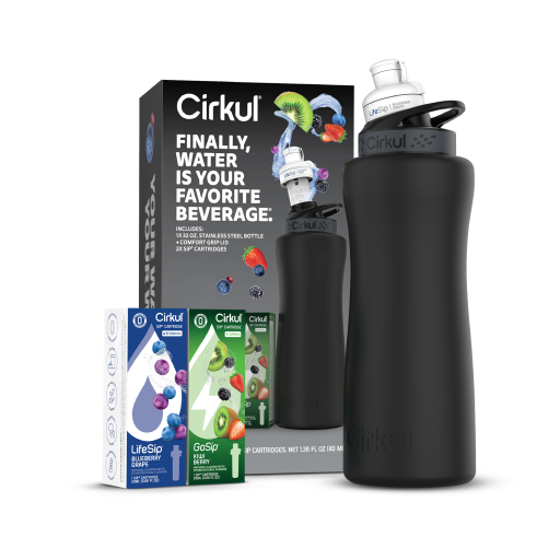 32oz. Matte Black Stainless Steel Bottle Starter Kit Z0